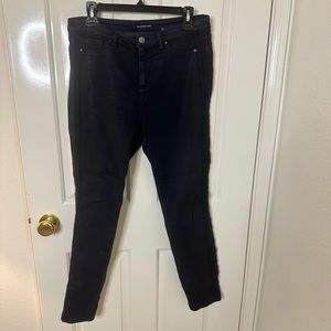 Elie Tahari Indigo Blue Coated Jeans with Braided detail down the legs, size 31